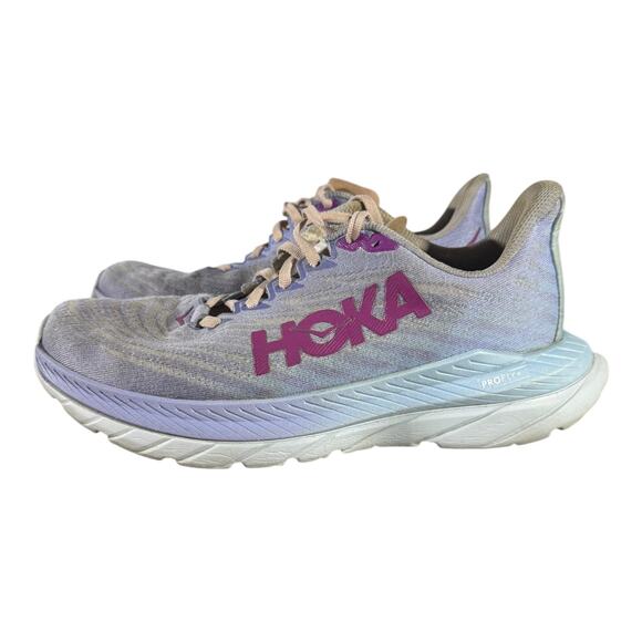 HOKA One One Mach 5 Women’s 8 B Running Shoes Purple Lavender ProFly+ Trainers - Picture 4 of 8